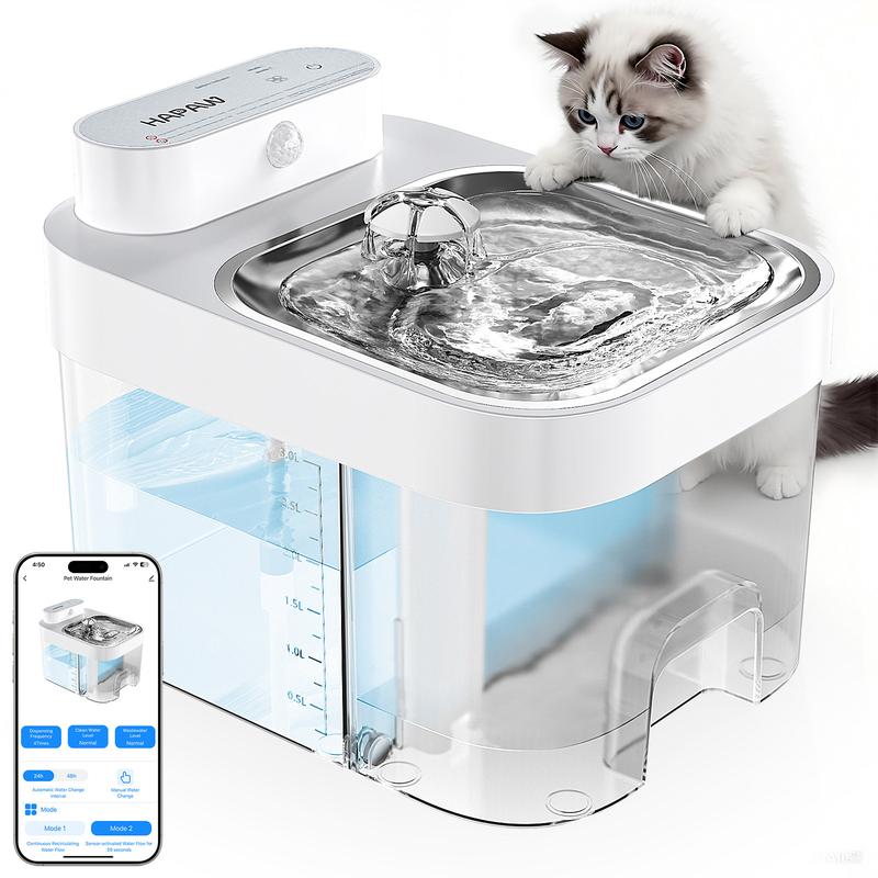 Hydrapaw 2026 Latest Cat Water Fountain with 2.4G Wi-Fi APP Control
